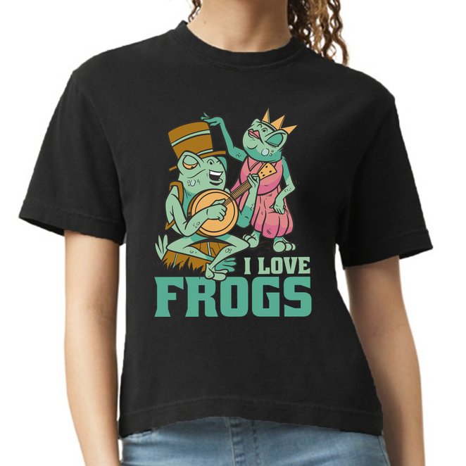 I Love Frogs Comfort Colors Boxy T-Shirt