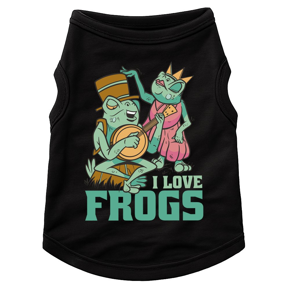I Love Frogs Doggie Tank