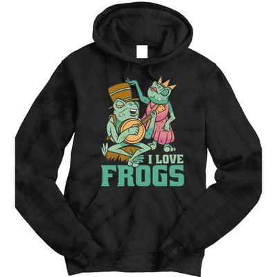 I Love Frogs Tie Dye Hoodie