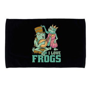 I Love Frogs Microfiber Hand Towel