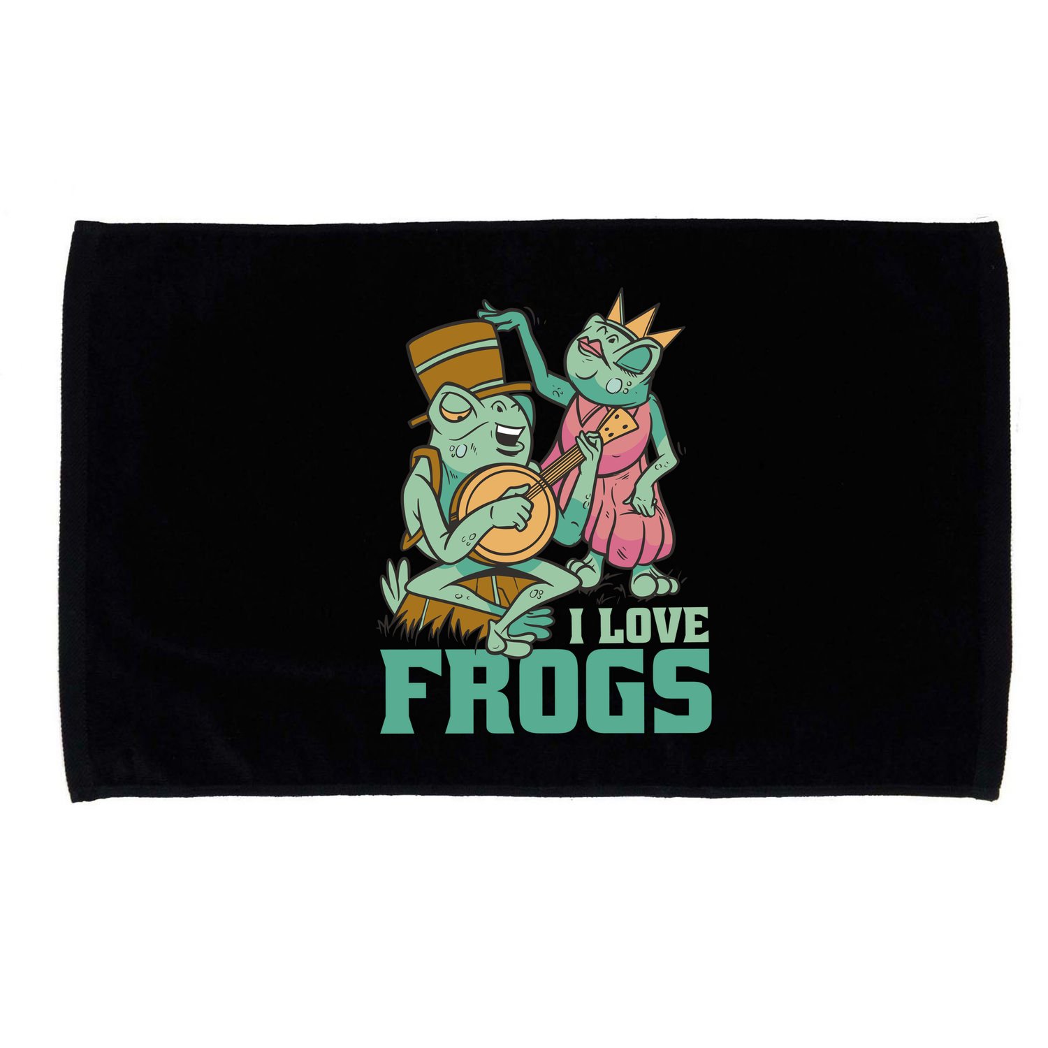 I Love Frogs Microfiber Hand Towel