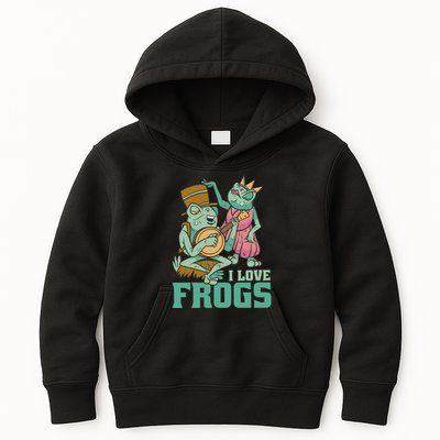 I Love Frogs Kids Hoodie