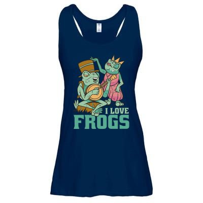 I Love Frogs Ladies Essential Flowy Tank