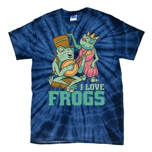 I Love Frogs Tie-Dye T-Shirt