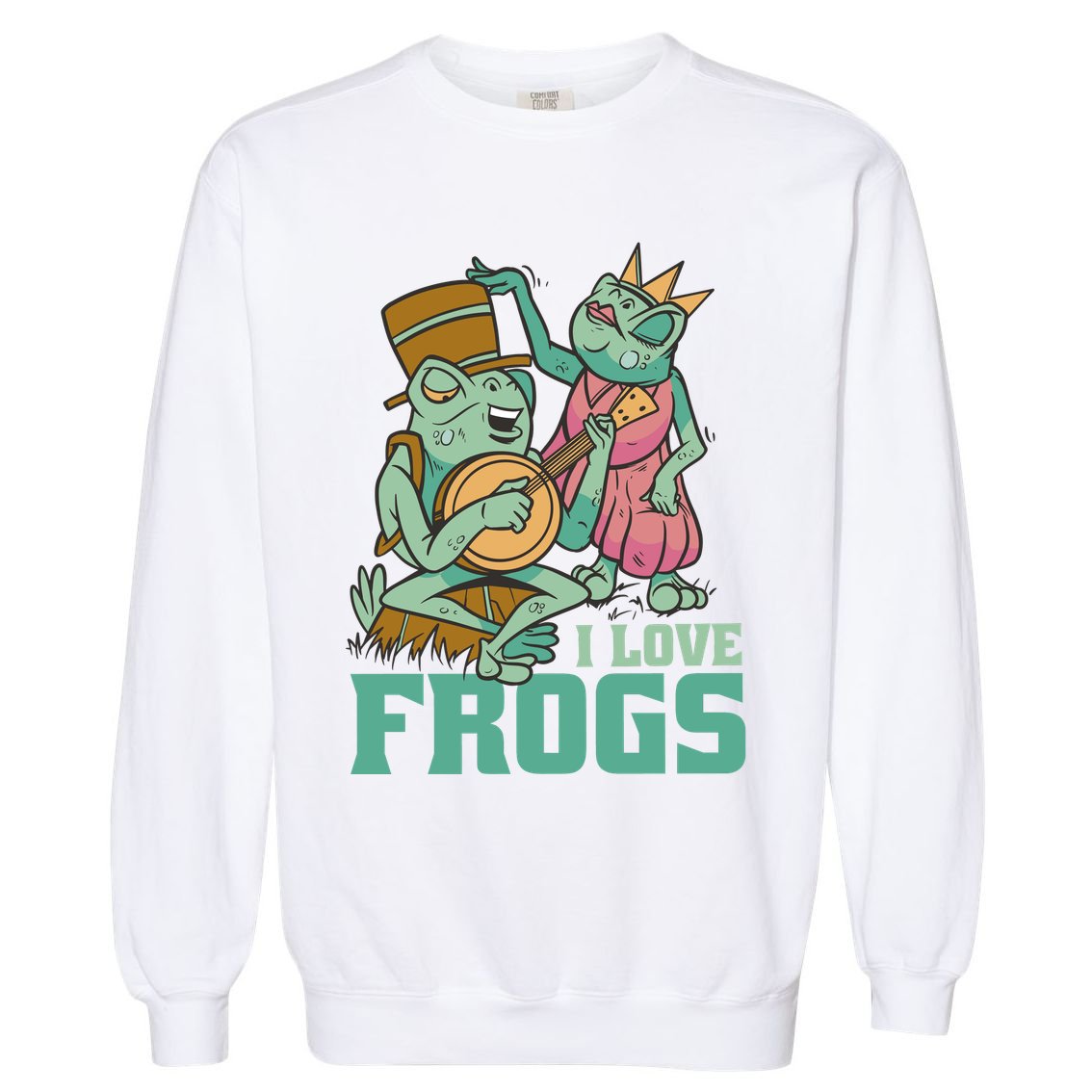 I Love Frogs Garment-Dyed Sweatshirt