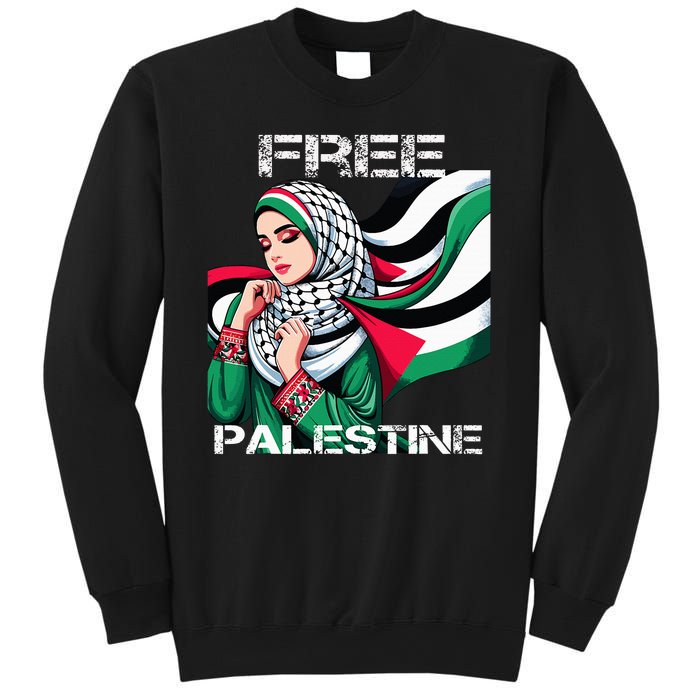 I Love Free Palestine Flag Save Gaza Strip Palestinian Sweatshirt