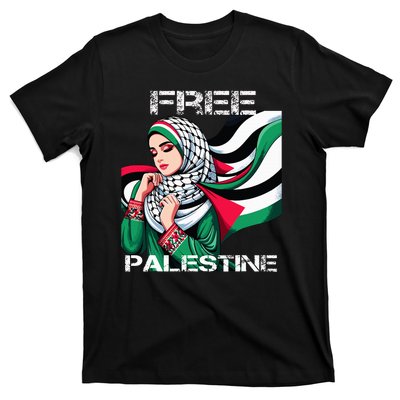 I Love Free Palestine Flag Save Gaza Strip Palestinian T-Shirt