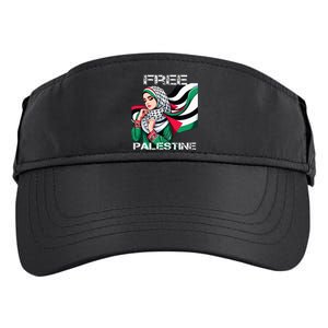 I Love Free Palestine Flag Save Gaza Strip Palestinian Adult Drive Performance Visor