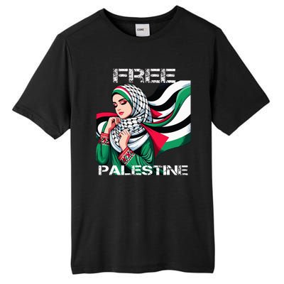 I Love Free Palestine Flag Save Gaza Strip Palestinian Tall Fusion ChromaSoft Performance T-Shirt