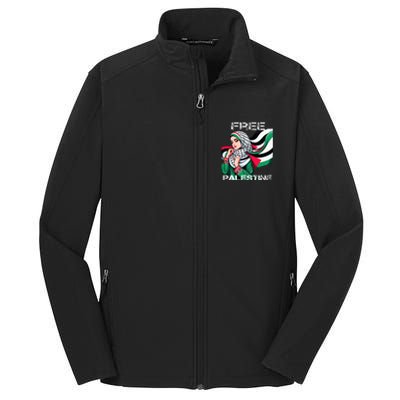 I Love Free Palestine Flag Save Gaza Strip Palestinian Core Soft Shell Jacket