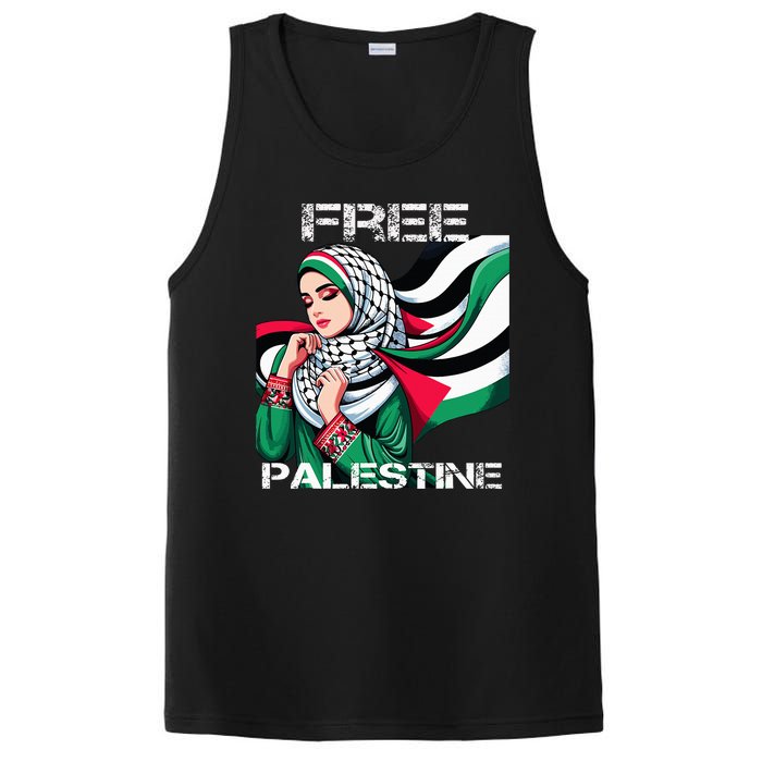 I Love Free Palestine Flag Save Gaza Strip Palestinian PosiCharge Competitor Tank