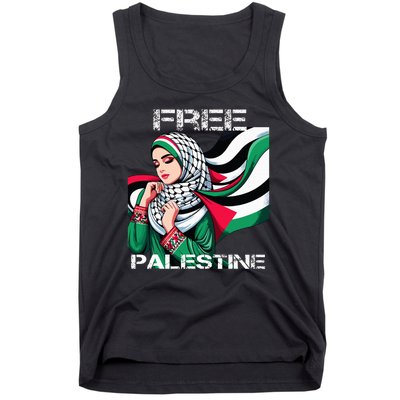 I Love Free Palestine Flag Save Gaza Strip Palestinian Tank Top