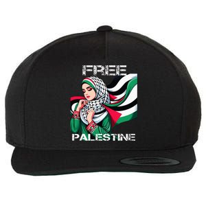 I Love Free Palestine Flag Save Gaza Strip Palestinian Wool Snapback Cap