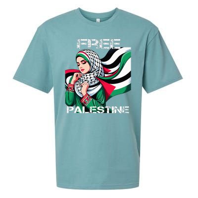 I Love Free Palestine Flag Save Gaza Strip Palestinian Sueded Cloud Jersey T-Shirt