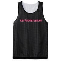 I Let Femmes Top Me Mesh Reversible Basketball Jersey Tank