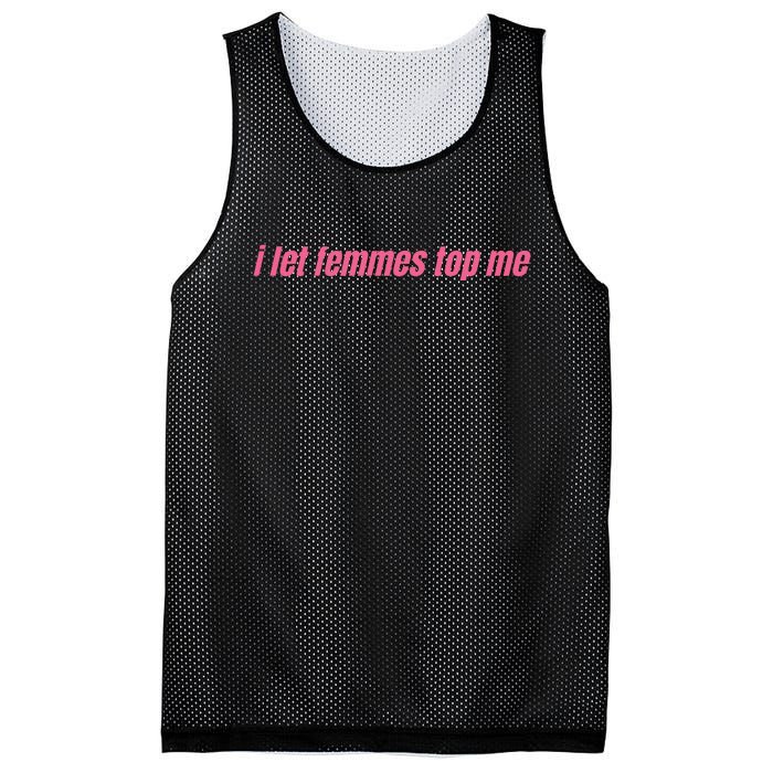 I Let Femmes Top Me Mesh Reversible Basketball Jersey Tank