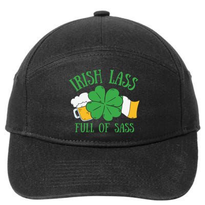 Irish Lass Full Of Sass Funny St Patricks Day 7-Panel Snapback Hat