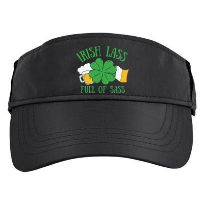 Irish Lass Full Of Sass Funny St Patricks Day Adult Drive Performance Visor