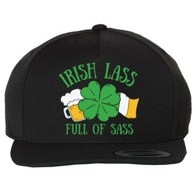 Irish Lass Full Of Sass Funny St Patricks Day Wool Snapback Cap