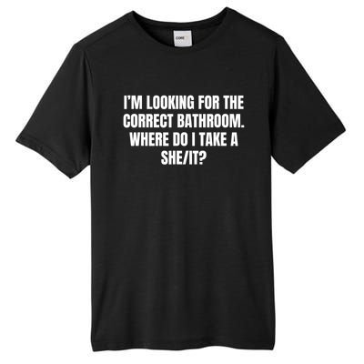 I’M Looking For The Correct Bathroom Where Do I Take A She It Tall Fusion ChromaSoft Performance T-Shirt