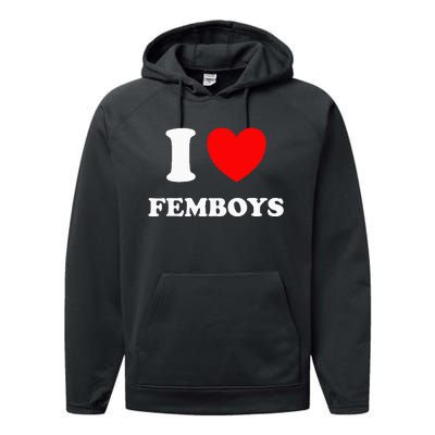 I Love Femboys Crossdressing Sissy Femboy Performance Fleece Hoodie