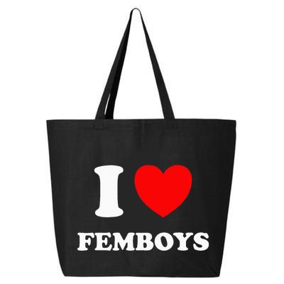 I Love Femboys Crossdressing Sissy Femboy 25L Jumbo Tote