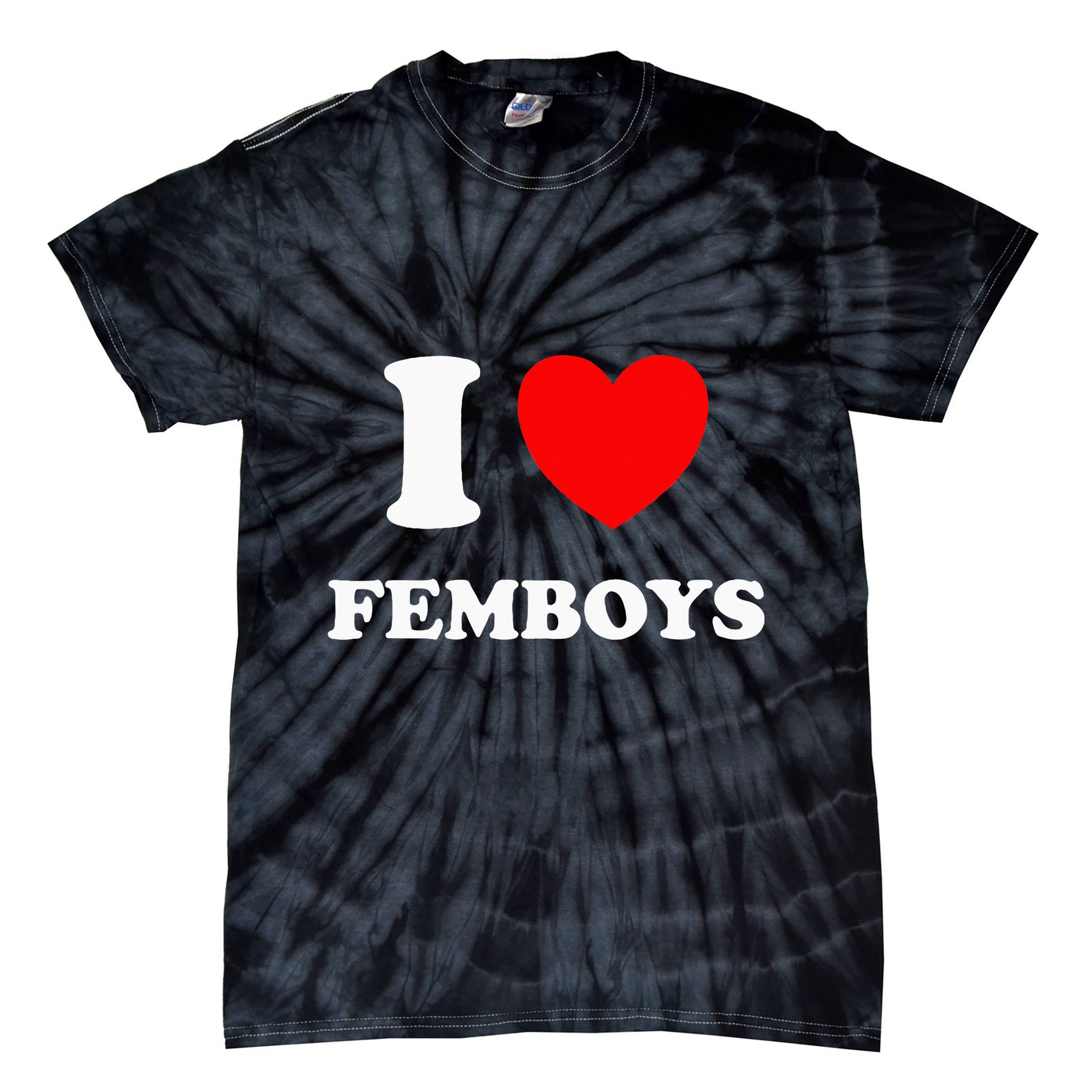 I Love Femboys Crossdressing Sissy Femboy Tie-Dye T-Shirt