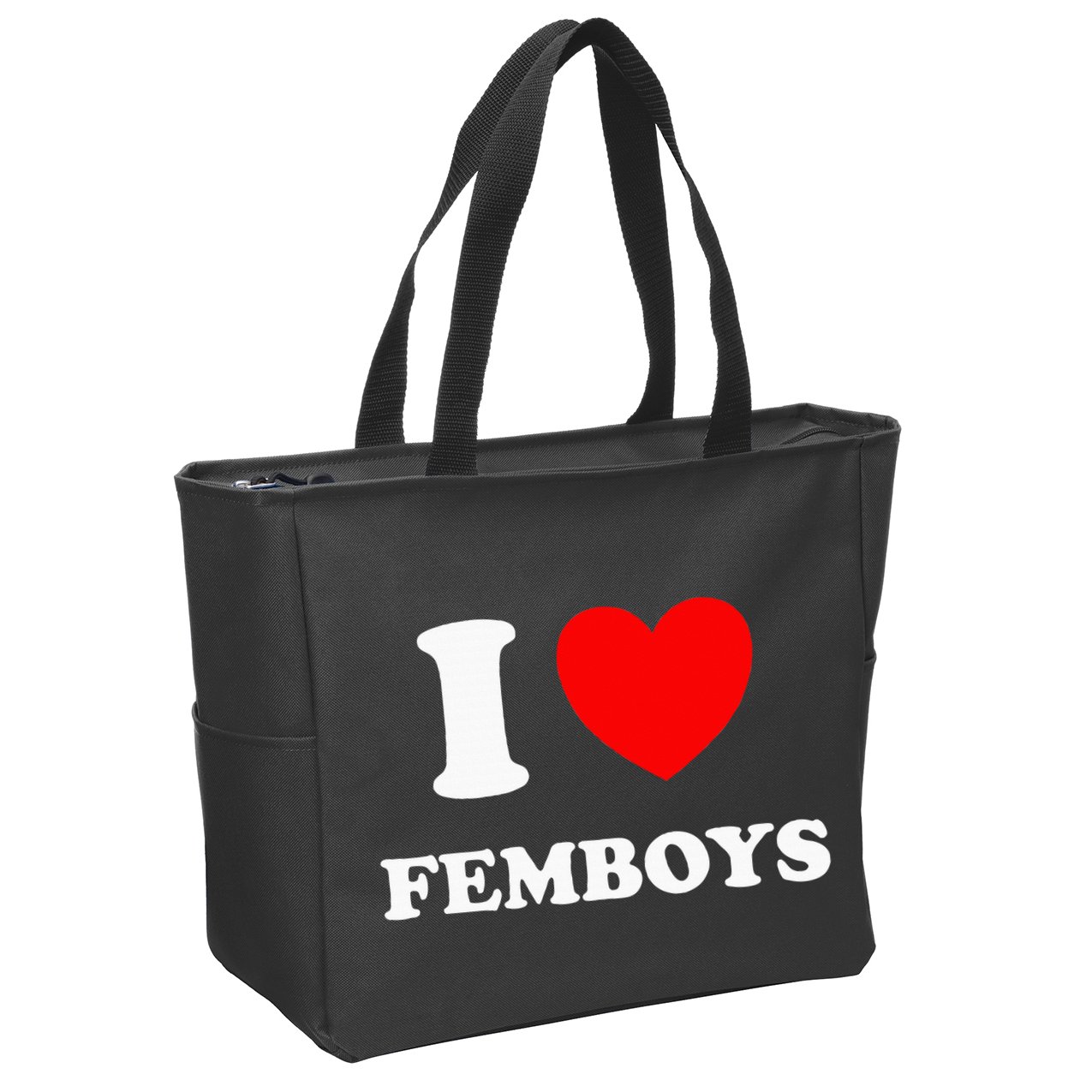 I Love Femboys Crossdressing Sissy Femboy Zip Tote Bag