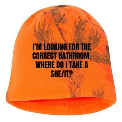 I’M Looking For The Correct Bathroom Where Do I Take A She It Kati - Camo Knit Beanie