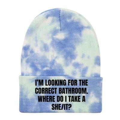 I’M Looking For The Correct Bathroom Where Do I Take A She It Tie Dye 12in Knit Beanie