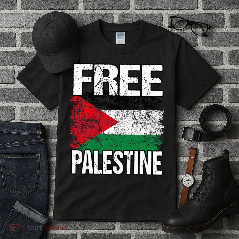 I Love Free Palestine Flag Save Gaza Strip Palestinian Tall T-Shirt