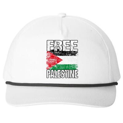 I Love Free Palestine Flag Save Gaza Strip Palestinian Snapback Five-Panel Rope Hat