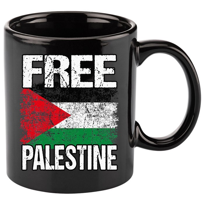 I Love Free Palestine Flag Save Gaza Strip Palestinian 11oz C Handle Ceramic Mug