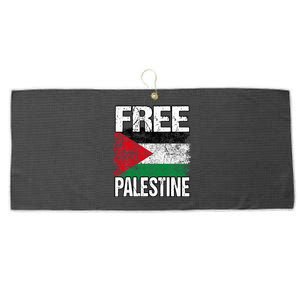 I Love Free Palestine Flag Save Gaza Strip Palestinian Large Microfiber Waffle Golf Towel