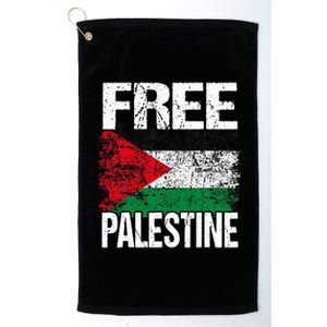 I Love Free Palestine Flag Save Gaza Strip Palestinian Platinum Collection Golf Towel