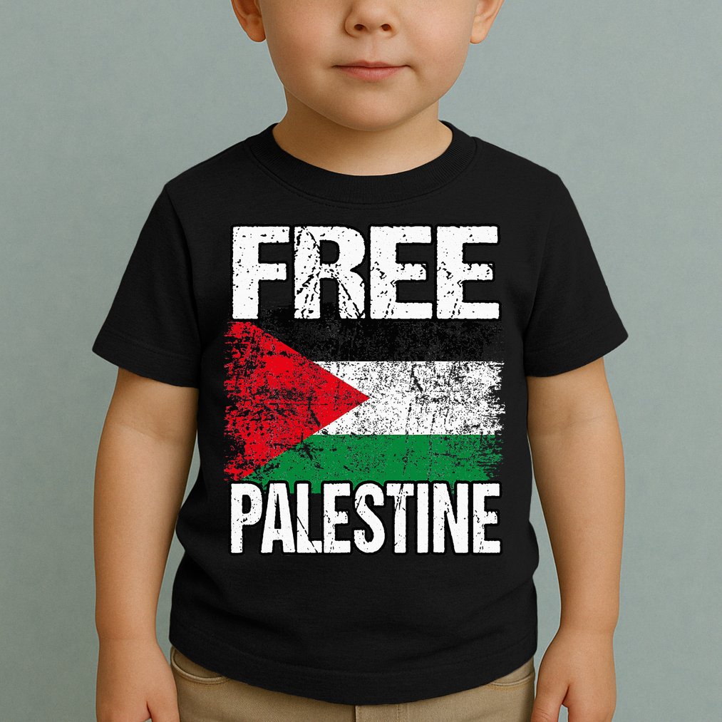 I Love Free Palestine Flag Save Gaza Strip Palestinian Toddler T-Shirt