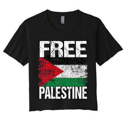 I Love Free Palestine Flag Save Gaza Strip Palestinian Crop Top