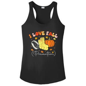 I Love Fall Prevention Autumn Nurse Physical Therapist Ladies PosiCharge Competitor Racerback Tank