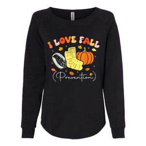 I Love Fall Prevention Autumn Nurse Physical Therapist Womens California Wash Sweatshirt