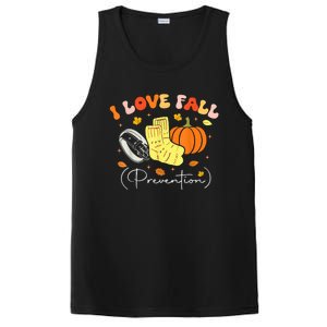 I Love Fall Prevention Autumn Nurse Physical Therapist PosiCharge Competitor Tank