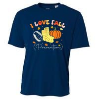 I Love Fall Prevention Autumn Nurse Physical Therapist Cooling Performance Crew T-Shirt