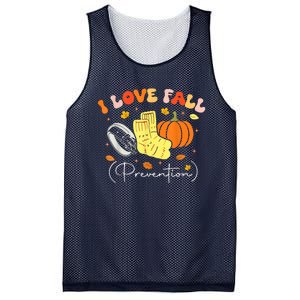 I Love Fall Prevention Autumn Nurse Physical Therapist Mesh Reversible Basketball Jersey Tank