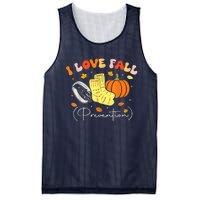 I Love Fall Prevention Autumn Nurse Physical Therapist Mesh Reversible Basketball Jersey Tank