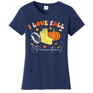 I Love Fall Prevention Autumn Nurse Physical Therapist Women's T-Shirt