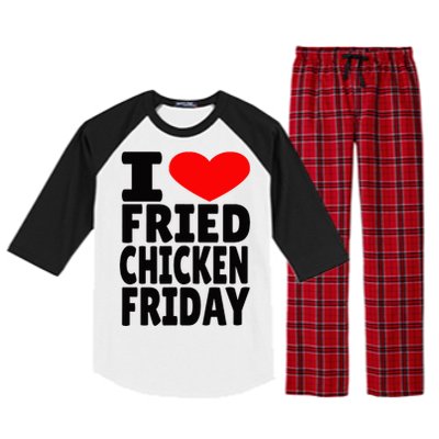 I Love Fried Chicken Friday Raglan Sleeve Pajama Set