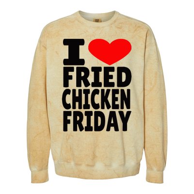 I Love Fried Chicken Friday Colorblast Crewneck Sweatshirt