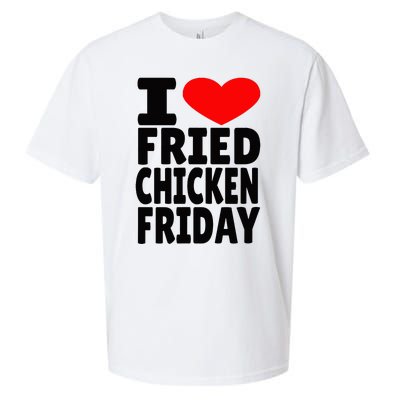 I Love Fried Chicken Friday Sueded Cloud Jersey T-Shirt