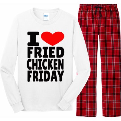 I Love Fried Chicken Friday Long Sleeve Pajama Set