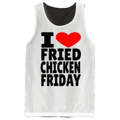 I Love Fried Chicken Friday Mesh Reversible Basketball Jersey Tank