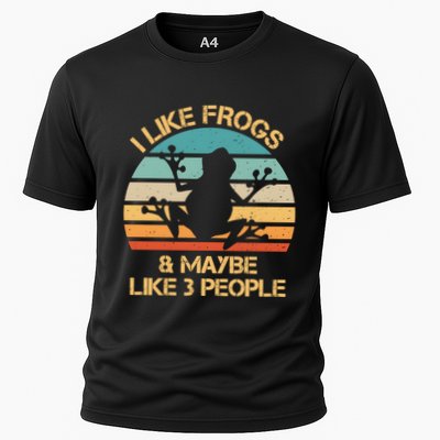 I Like Frogs And Maybe Like 3 People Vintage Performance Shirt